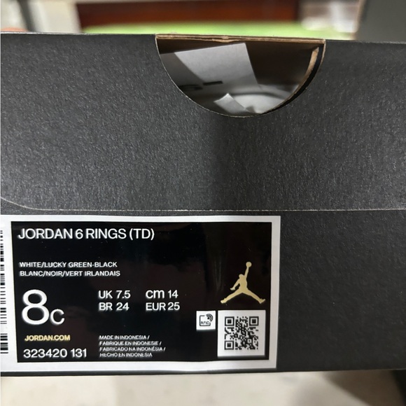 Nike Air Jordan 6 Rings TD Lucky Green White Black 323420-131 Shoe Sneaker - Picture 13 of 15